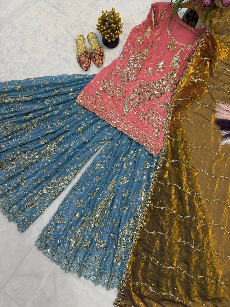 Royal Empress Peacock-Embroidered Couture